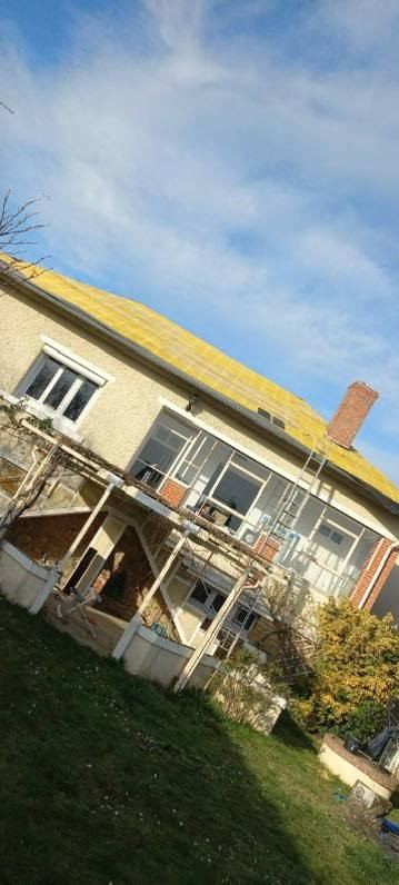 Chantier toiture en cours — avant pose tuiles